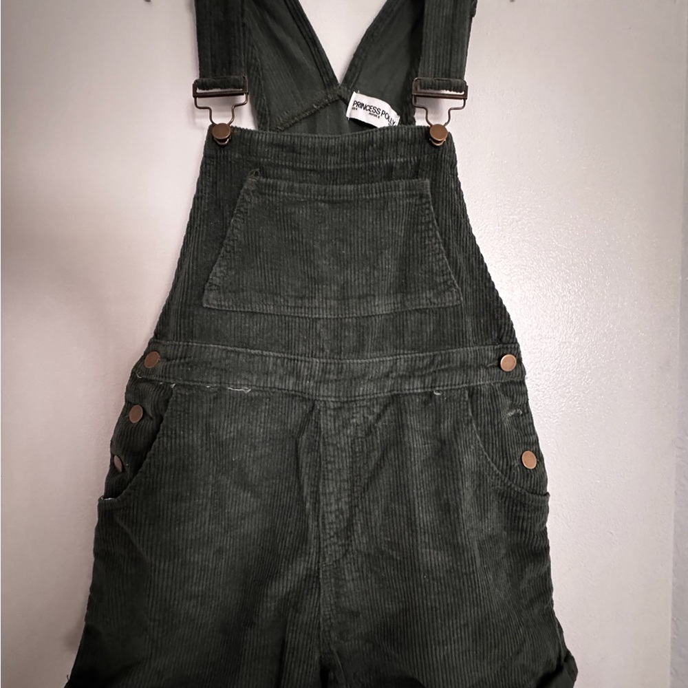 Princess Polly Olive Corduroy Overalls